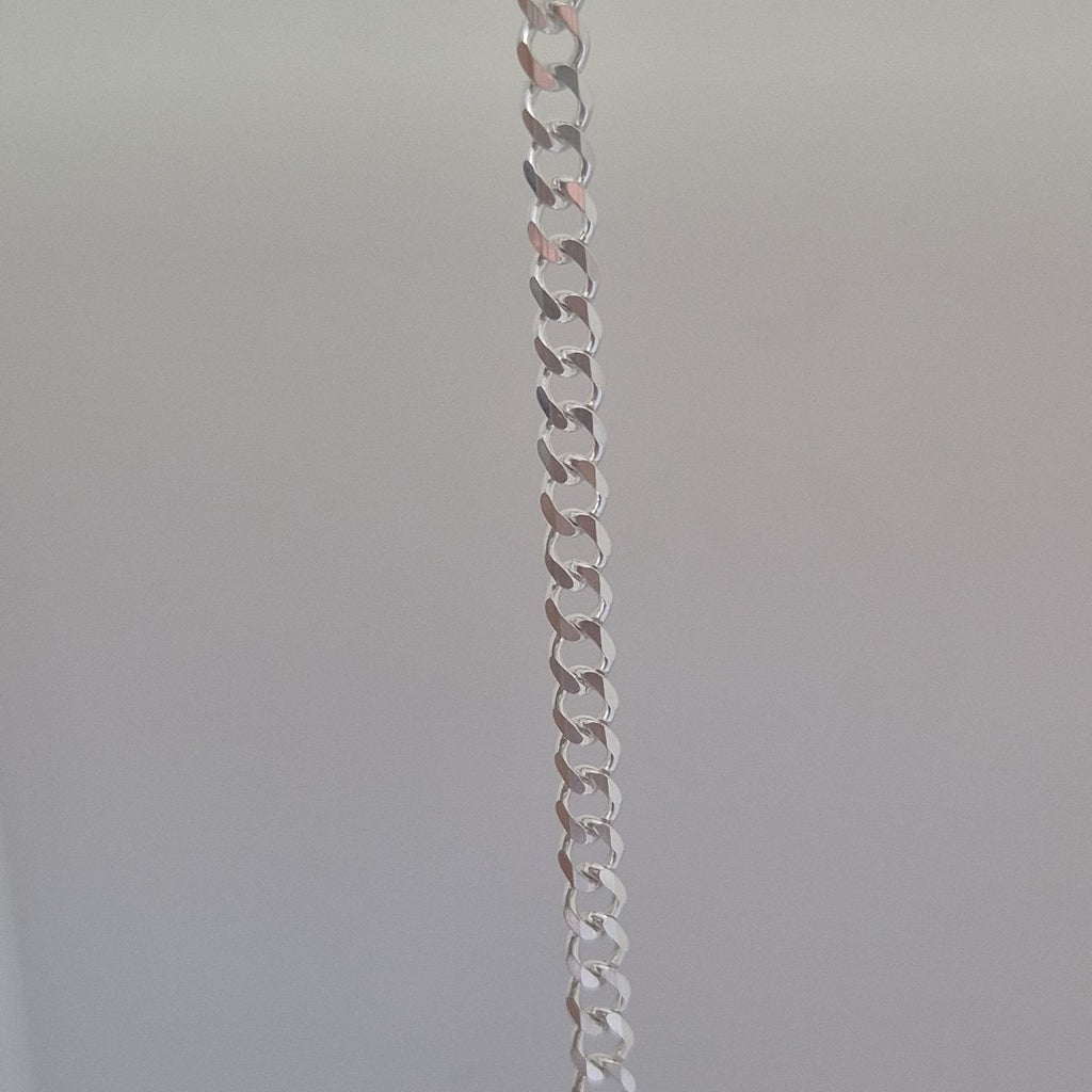 PULSERA TEJIDO BARBADA PLATA .925 21 CM 4.6 GR (NUEVO)