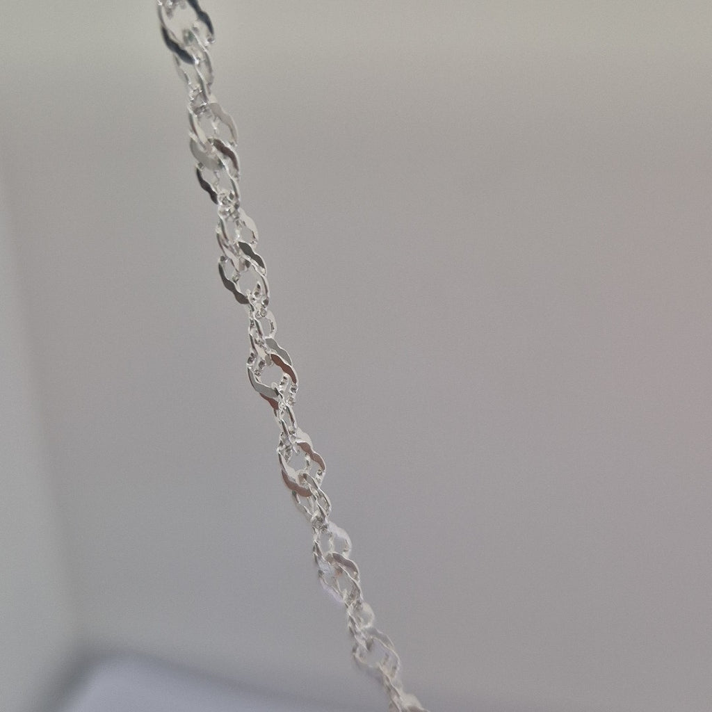 CADENA TEJIDO MEDIO TORZAL PLATA .925 55 CM 5.6 GR (NUEVO)