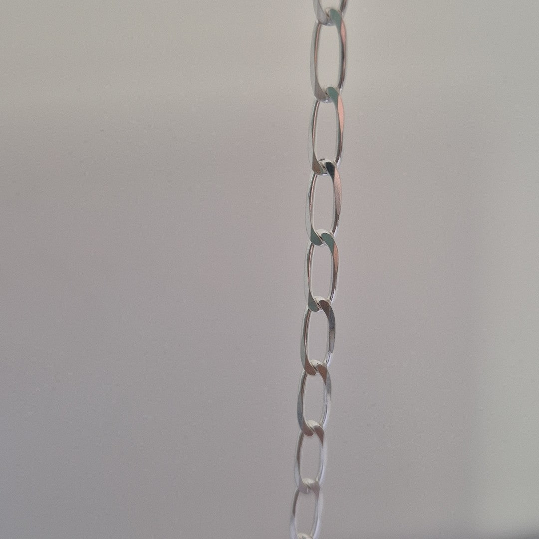 CADENA TEJIDO ESLABONES PLATA .925 55 CM 10.4 GR (NUEVO)