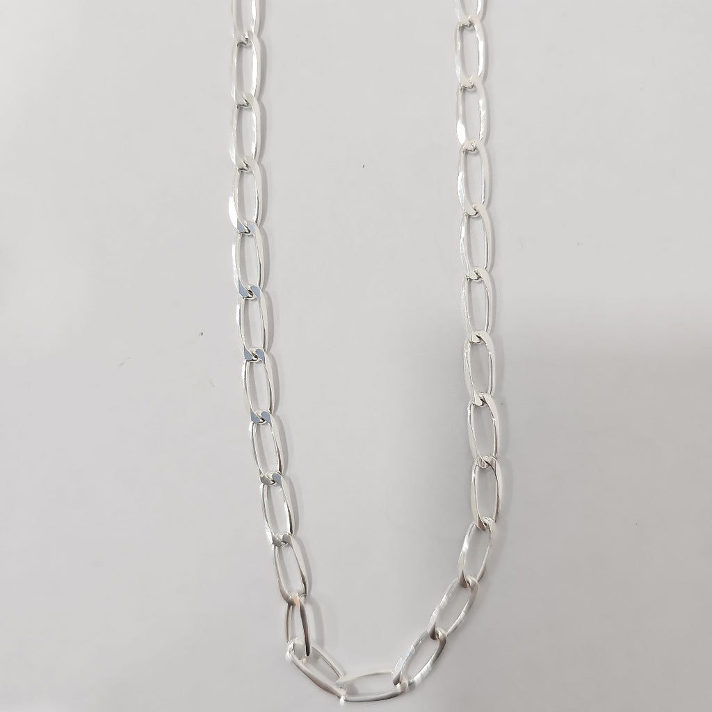 CADENA TEJIDO ESLABONES PLATA .925 55 CM 9.9 GR (NUEVO)