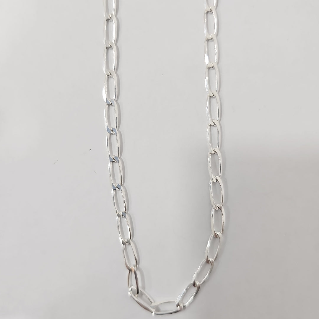 CADENA TEJIDO ESLABONES PLATA .925 55 CM 9.9 GR (NUEVO)