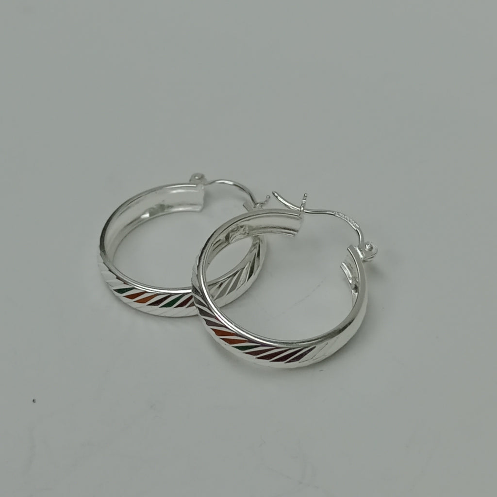 PAR ARRACADAS LABRADAS PLATA .925 2.4 GR (NUEVO)