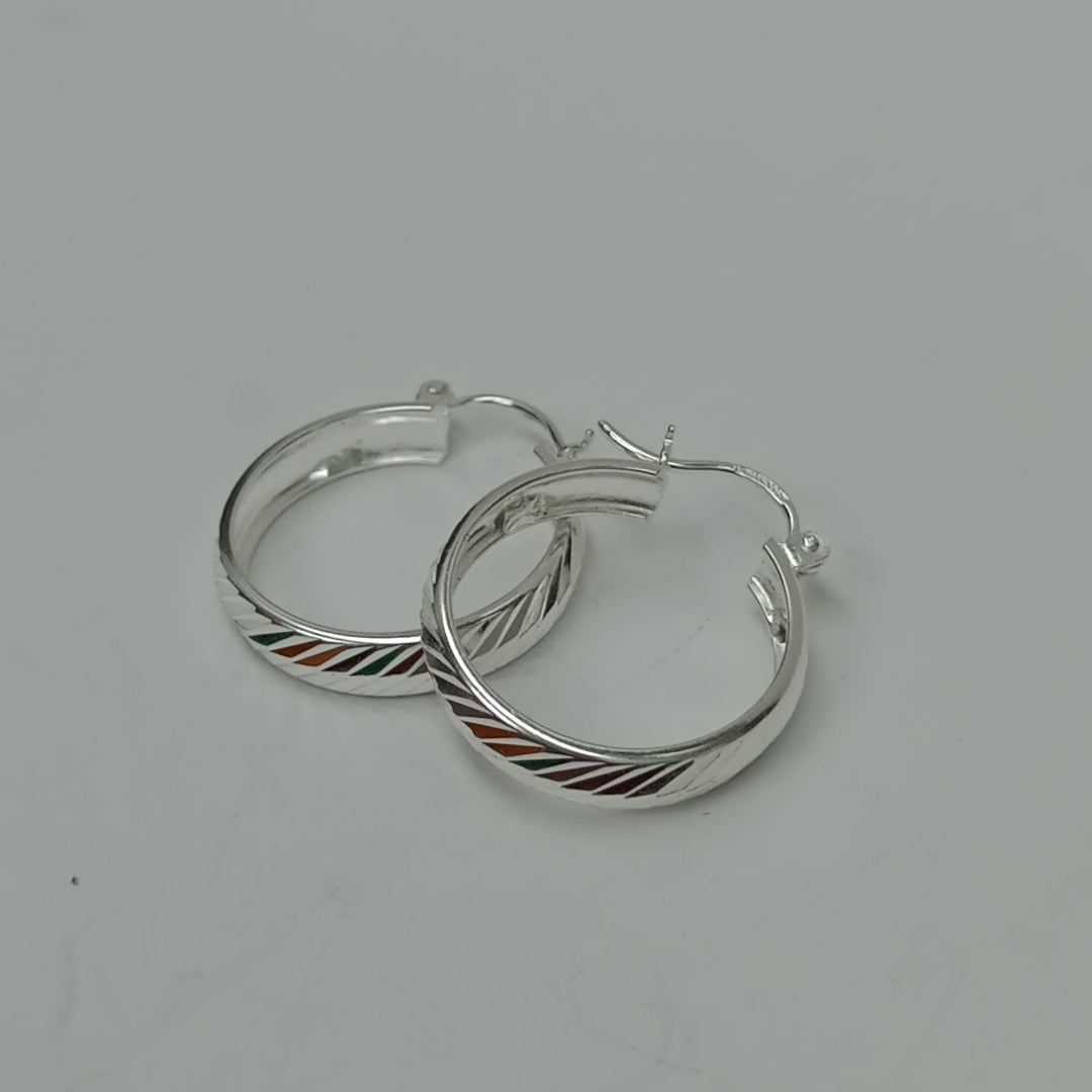 PAR ARRACADAS LABRADAS PLATA .925 2.4 GR (NUEVO)