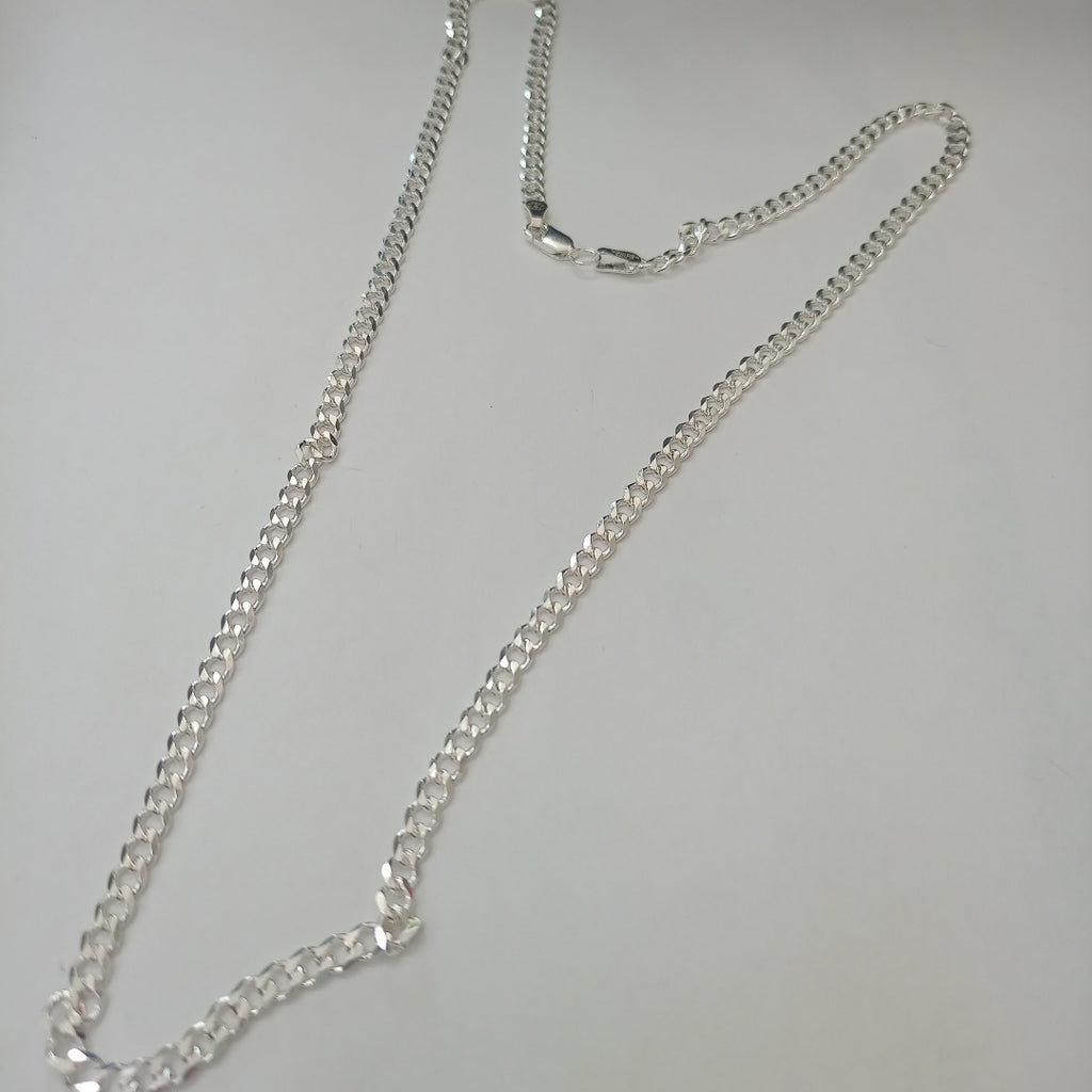CADENA TEJIDO BARBADO PLATA .925 60 CM 14 GR (NUEVO)