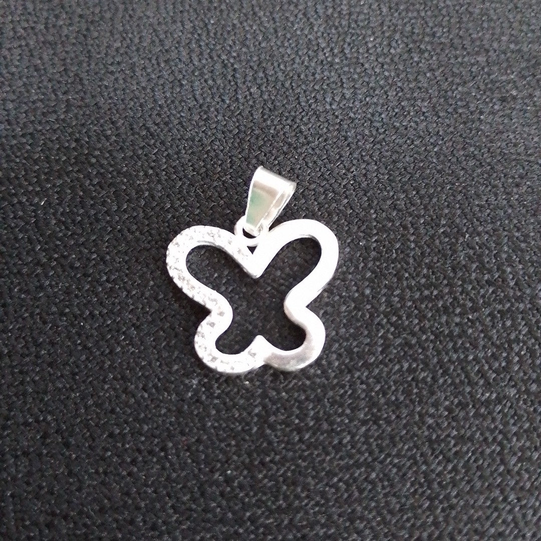 DIJE MARIPOSA C/CIRCONIAS PLATA .925 2.2 GR (NUEVO)