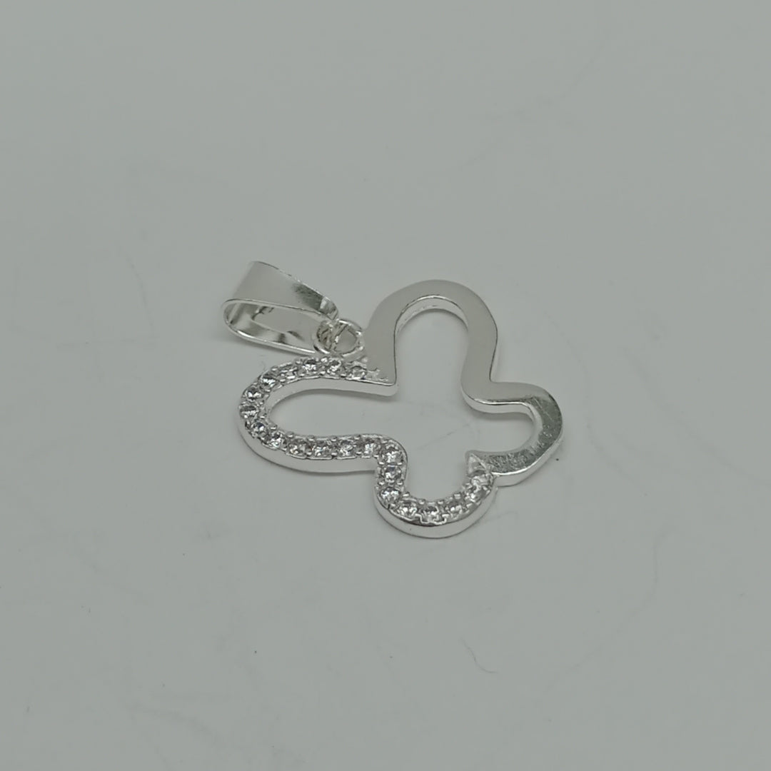 DIJE MARIPOSA C/CIRCONIAS PLATA .925 2.4 GR (NUEVO)