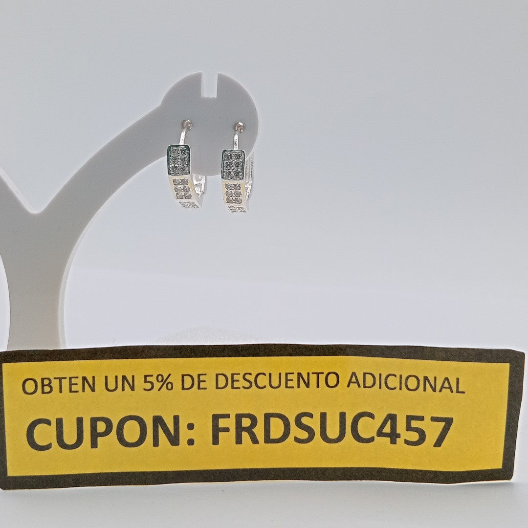 ARRACADAS C/CIRCONIAS PLATA .925 2.6 GR (NUEVO)