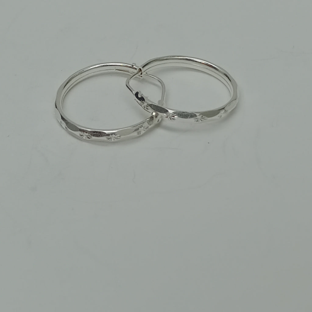 PAR ARRACADAS FACETADA PLATA .925 2.1 GR (NUEVO)