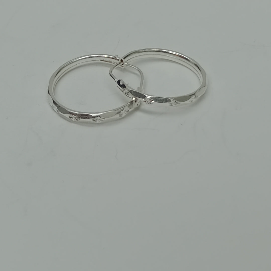 PAR ARRACADAS FACETADA PLATA .925 2.1 GR (NUEVO)