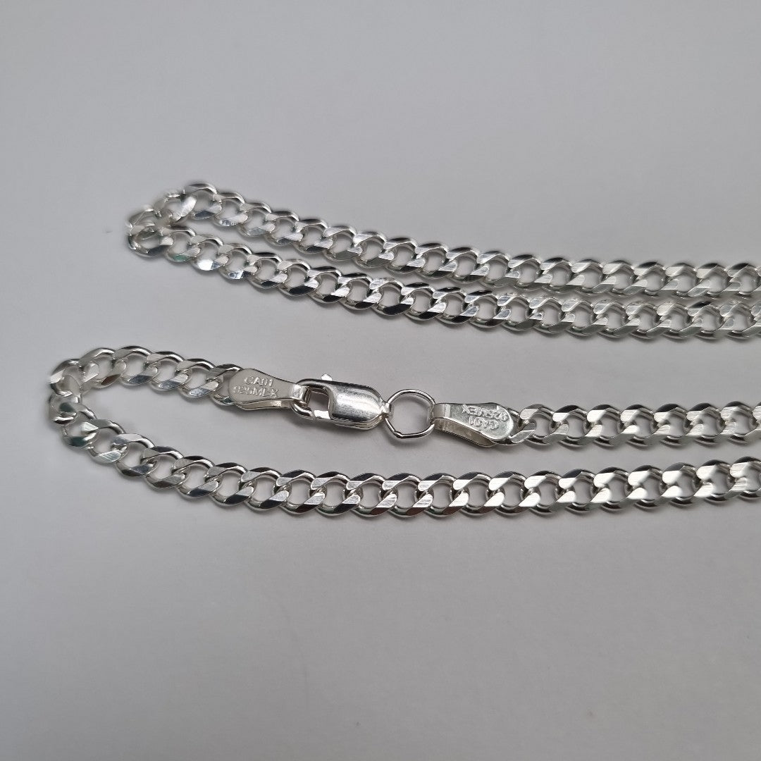 CADENA TEJIDO BARBADO PLATA .925 55 CM 12.6 GR (NUEVO)