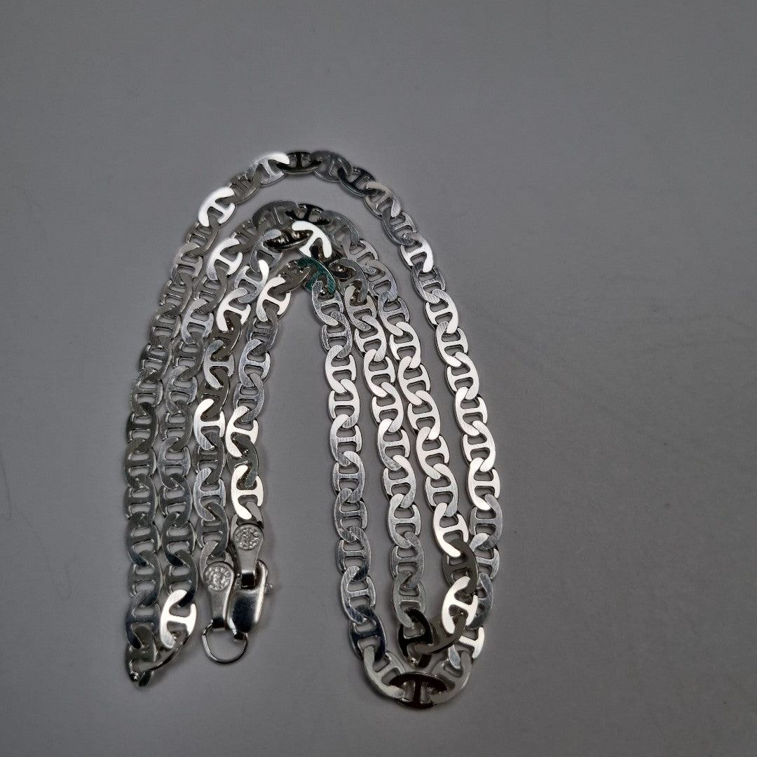 CADENA TEJIDO GUCHI PLATA .925 55 CM 12.9 GR (NUEVO)