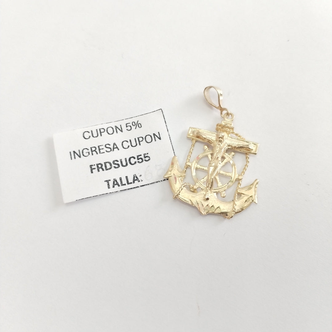 CRISTO EN ANCLA ORO 10 K 4,20 GRMS (SEMINUEVO)