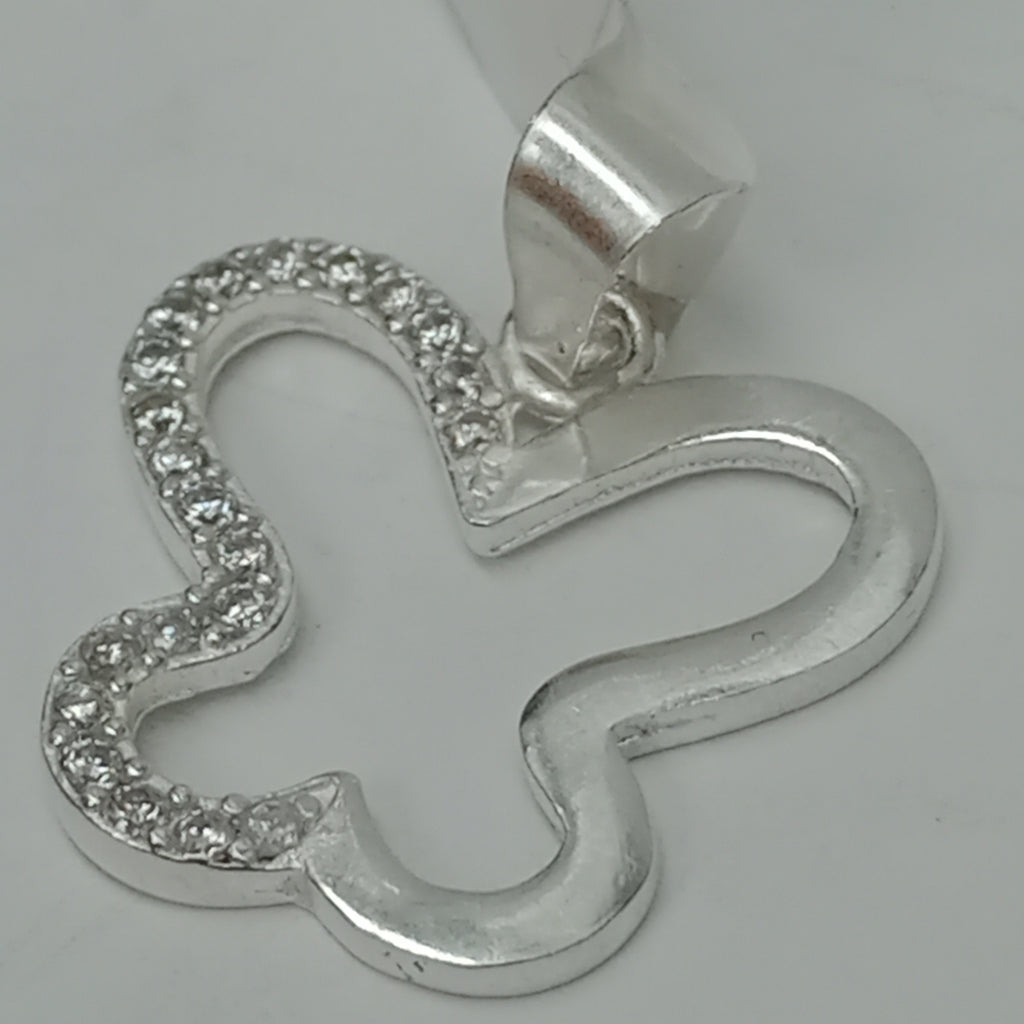 DIJE MARIPOSA C/CIRCONIAS PLATA .925 2.3 GR (NUEVO)