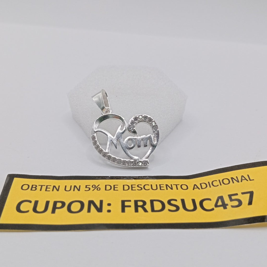 DIJE CORAZON C/CIRCONIAS PLATA .925 3.1 GR (NUEVO)