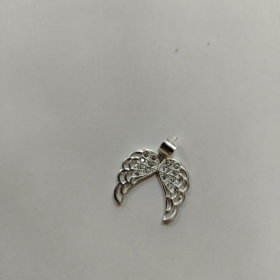 DIJE ALAS C/CIRCONIAS PLATA .925 2.4 GR (NUEVO)