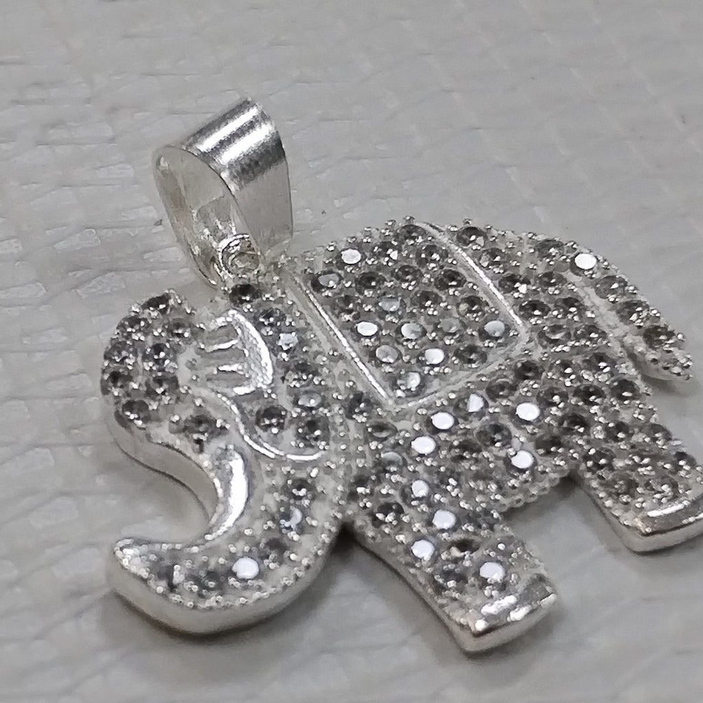 DIJE ELEFANTE C/CIRCONIAS PLATA .925 5.5 GR (NUEVO)