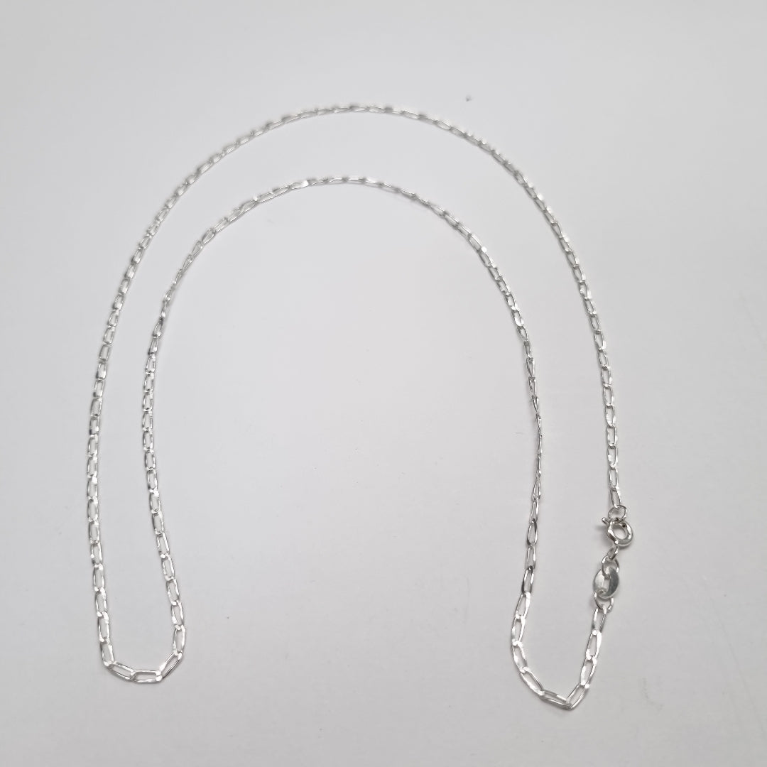 CADENA TEJIDO ESLABONES PLATA .925 60 CM 2.7 GR (NUEVO)