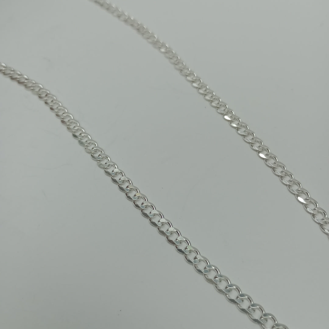 CADENA TEJIDO BARBADO PLATA .925 55 CM 12.8 GR (NUEVO)