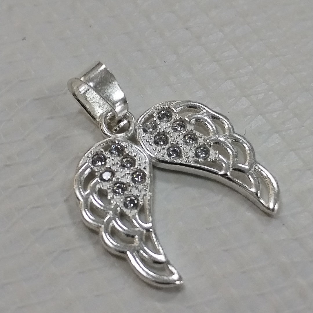 DIJE ALAS C/CIRCONIAS PLATA .925 2.2 GR (NUEVO)