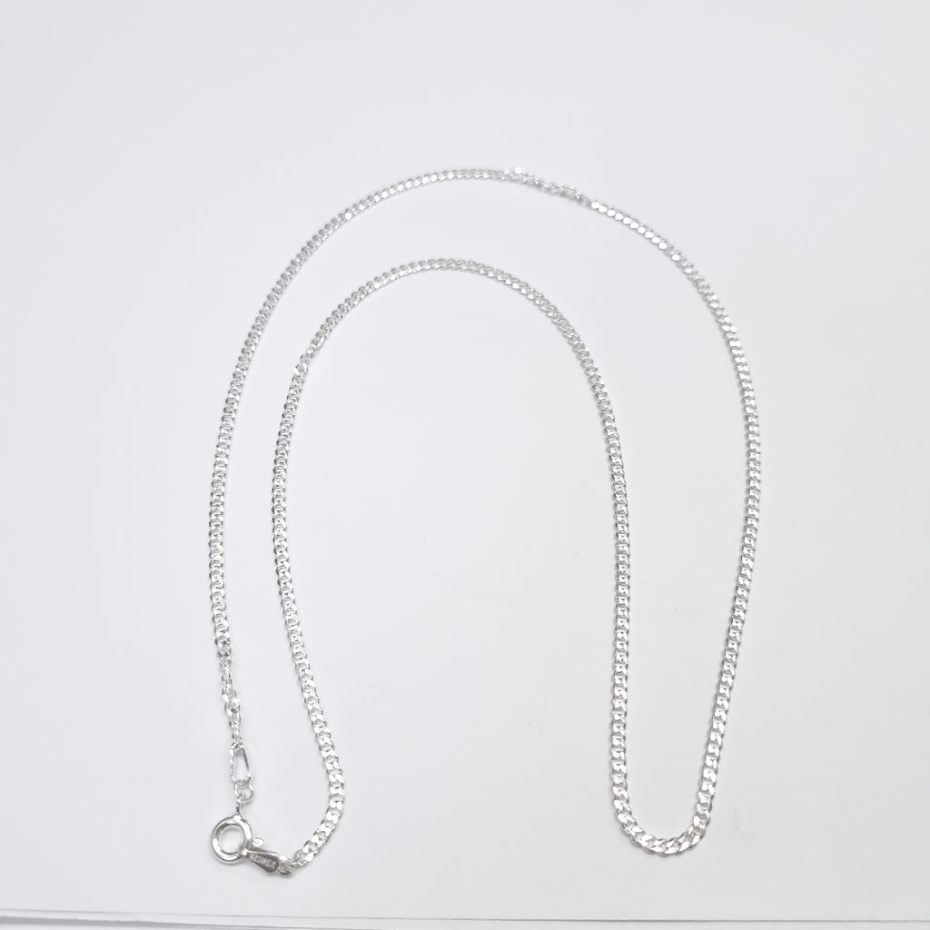 CADENA TEJIDO BARBADO PLATA .925 55 CM 5.5 GR (NUEVO)