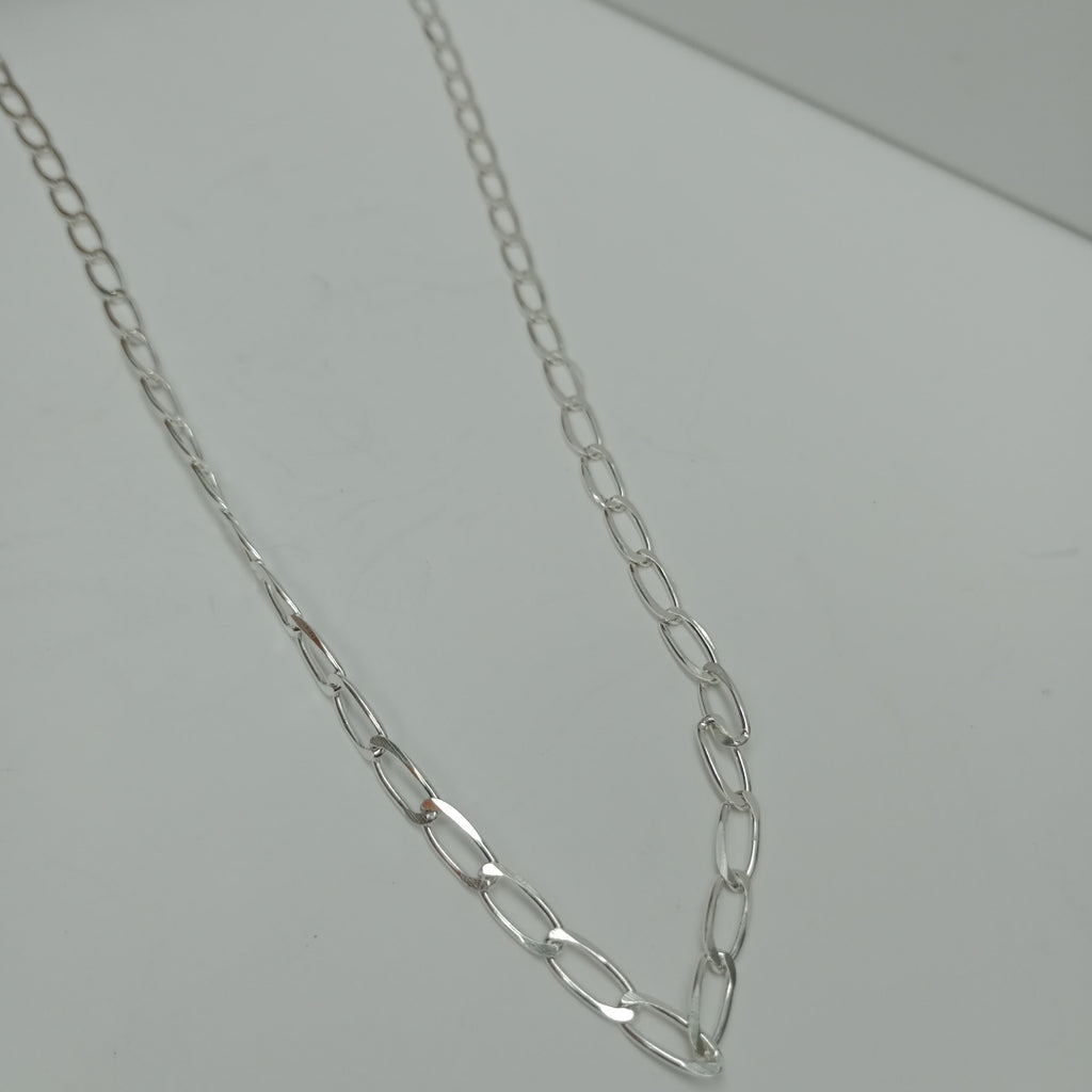 CADENA TEJIDO ESLABONES PLATA .925 55 CM 10.3 GR (NUEVO)
