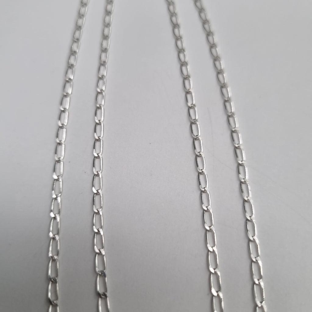 CADENA TEJIDO ESLABONES PLATA .925 55 CM 2.9 GR (NUEVO)