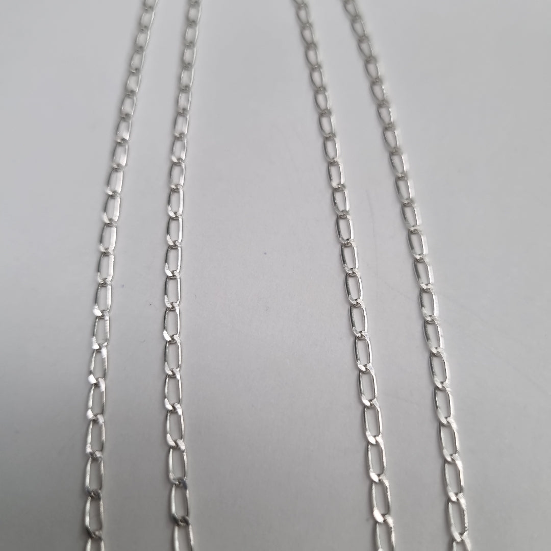 CADENA TEJIDO ESLABONES PLATA .925 55 CM 2.9 GR (NUEVO)
