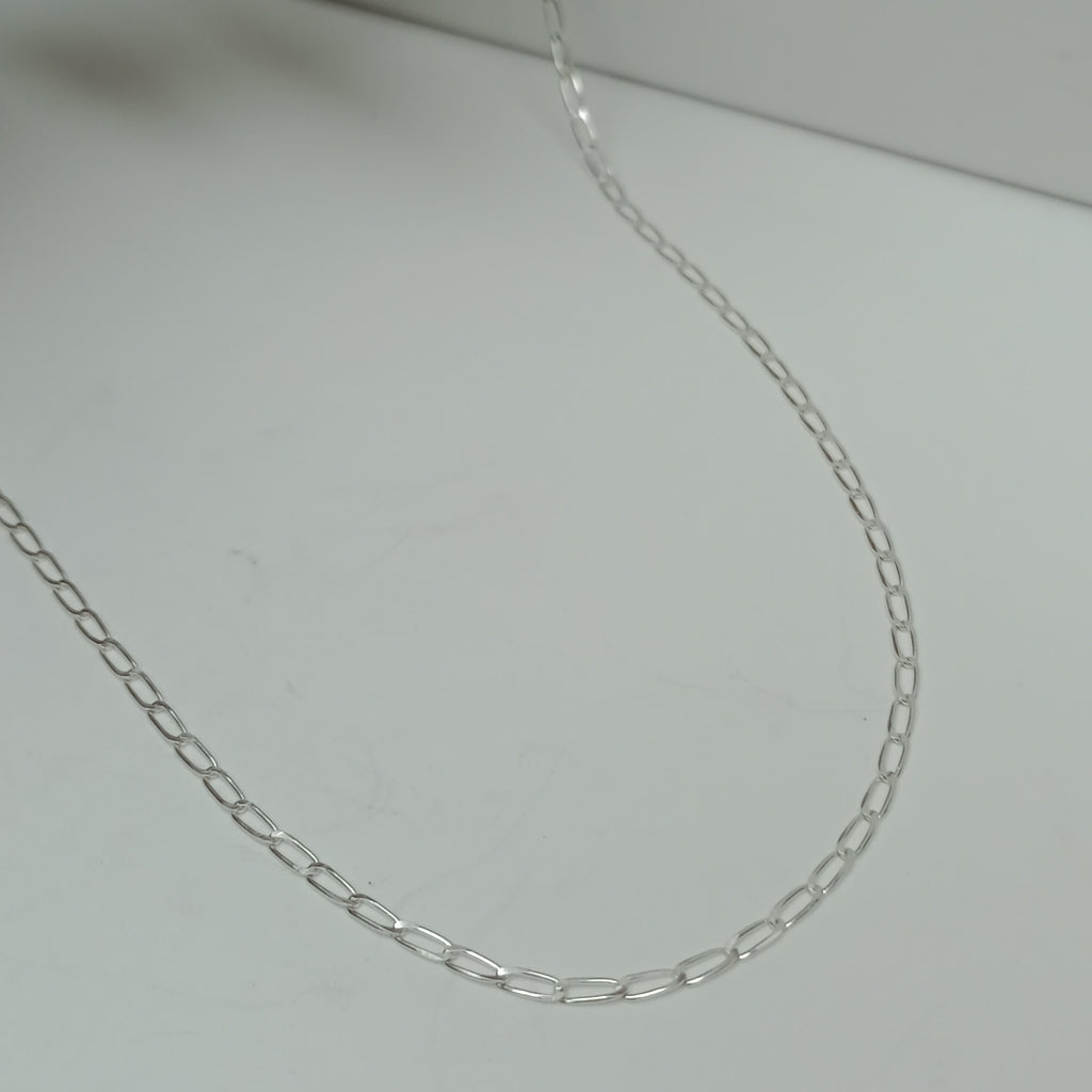 CADENA TEJIDO ESLABONES PLATA .925 50 CM 2.5 GR (NUEVO)