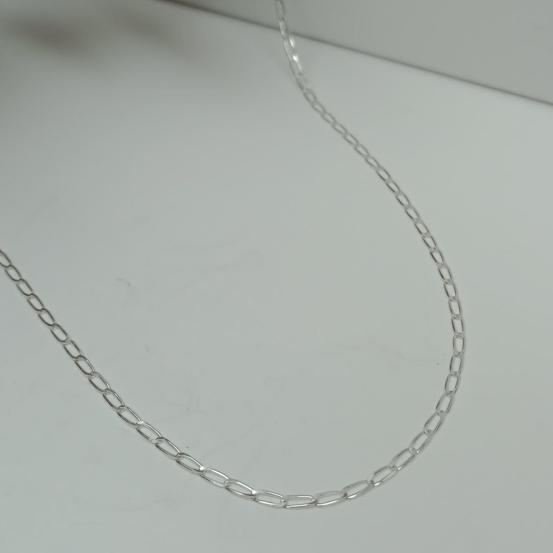 CADENA TEJIDO ESLABONES PLATA .925 50 CM 2.5 GR (NUEVO)