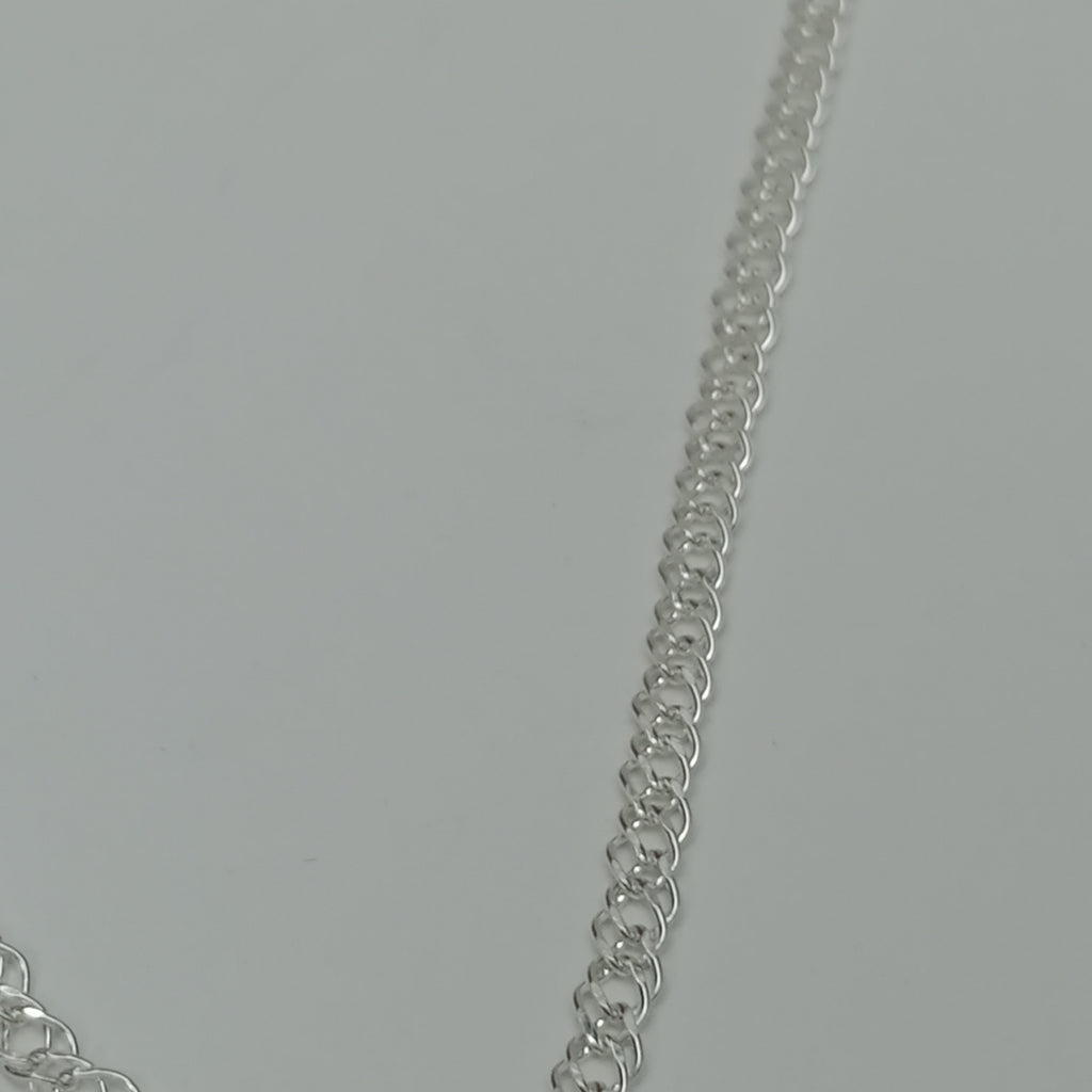 CADENA TEJIDO ESLABONES PLATA .925 55 CM 4.2 GR (NUEVO)