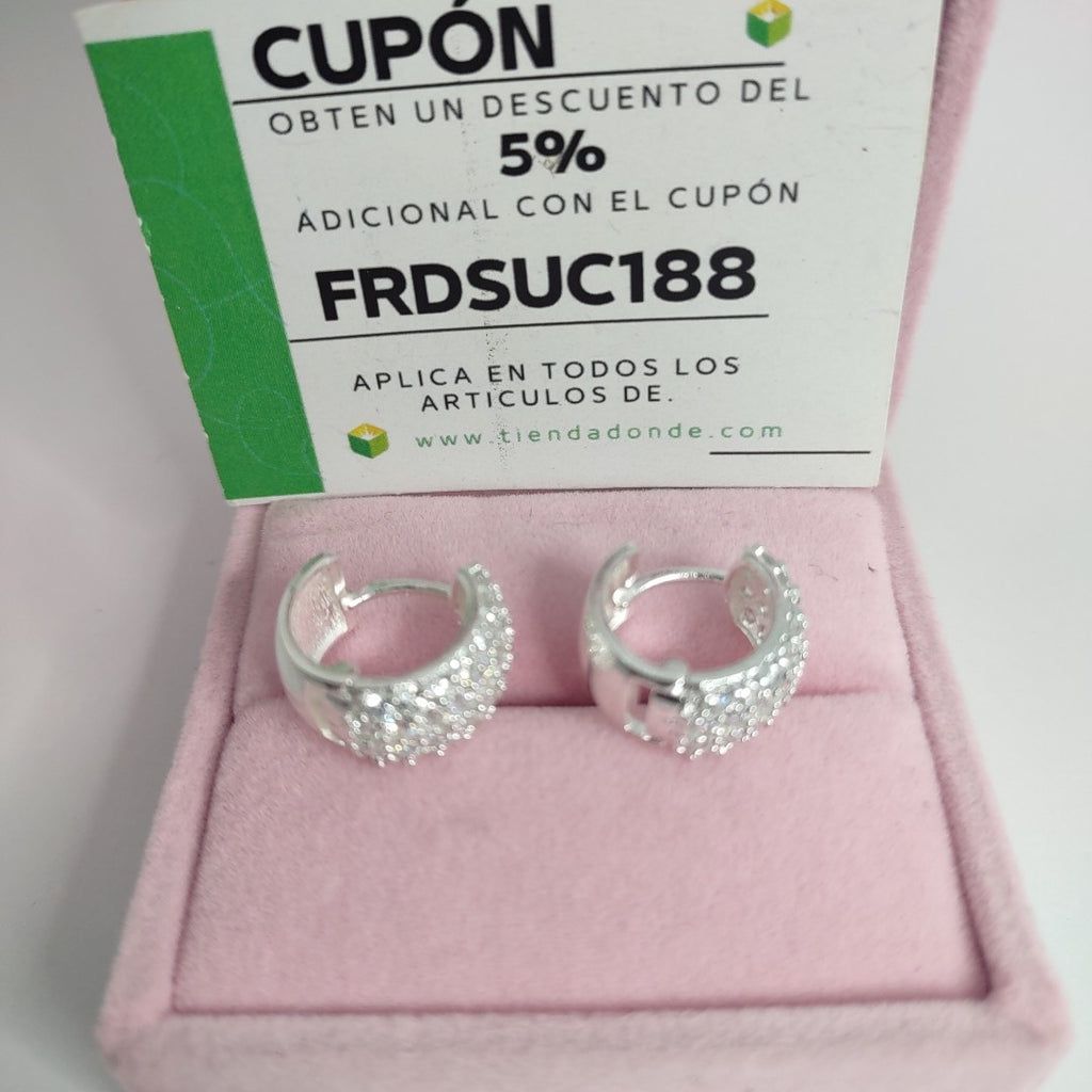 HUGGIES C/CIRCONIAS PLATA .925 5.6 GR (NUEVO)