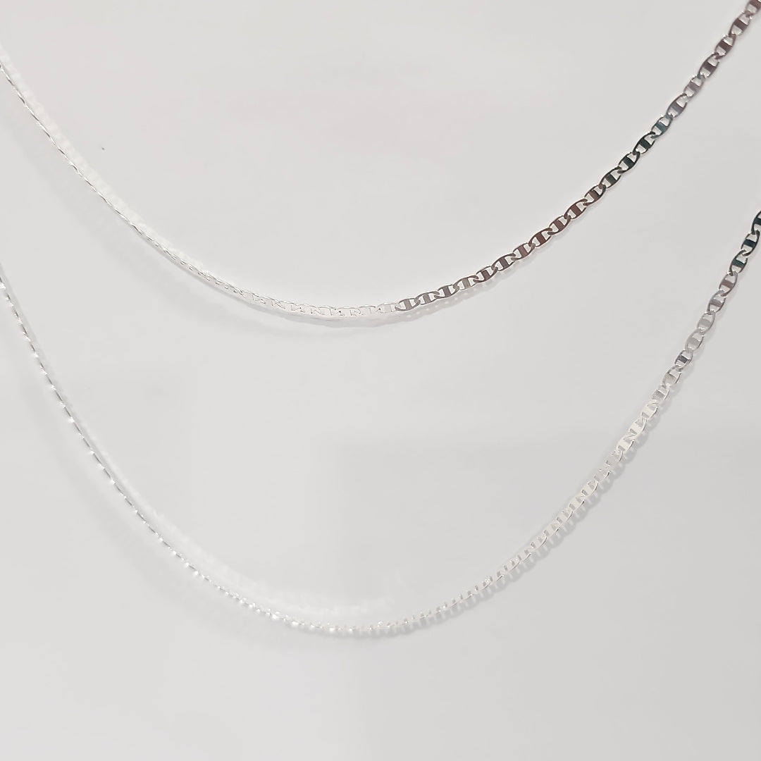 CADENA TEJIDO ESPEJO PLATA .925 60 CM 4.3 GR (NUEVO)