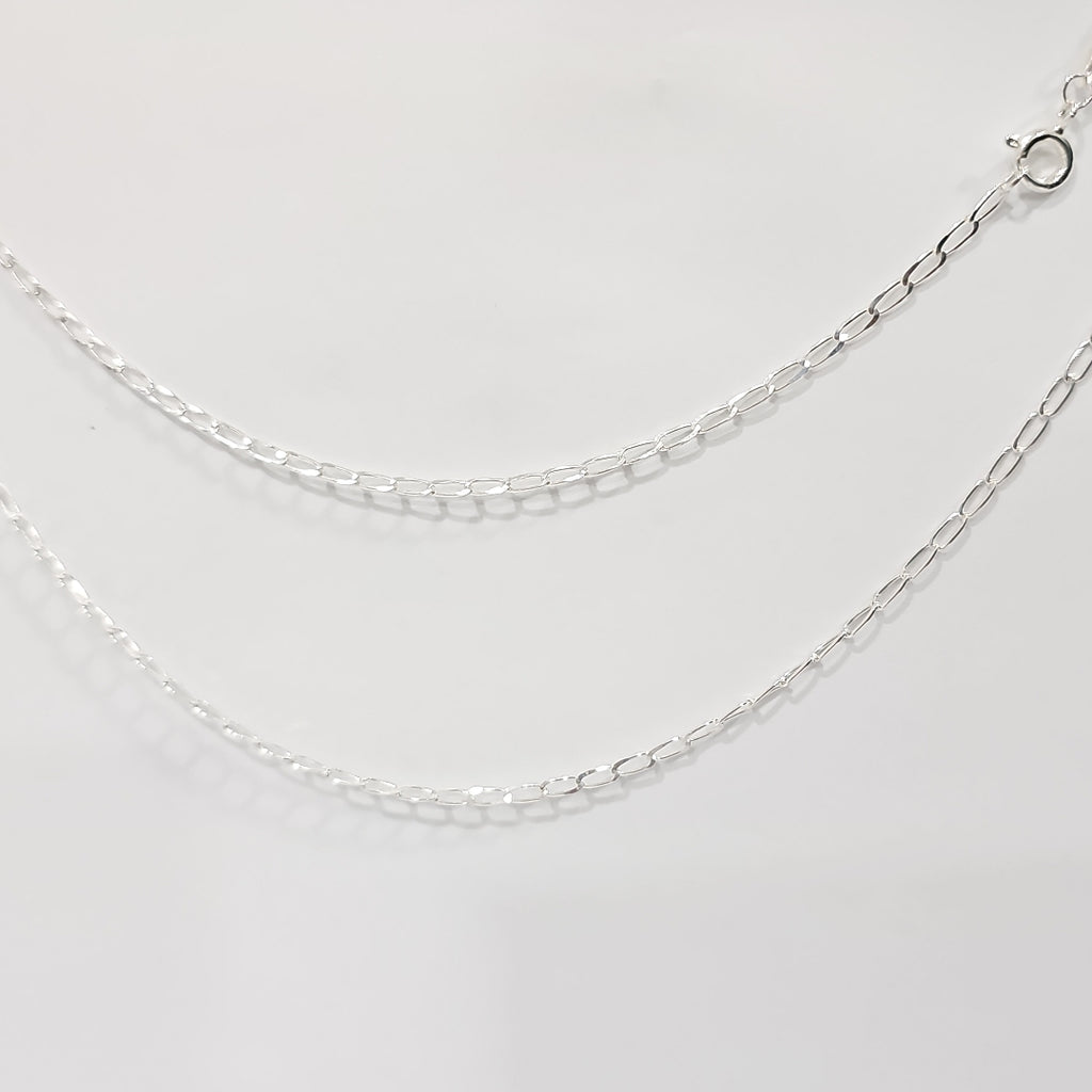 CADENA TEJIDO ESLABONES PLATA .925 50 CM 2.5 GR (NUEVO)