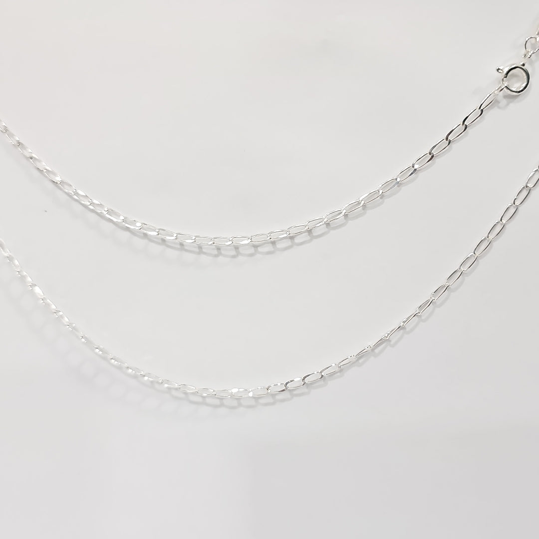 CADENA TEJIDO ESLABONES PLATA .925 50 CM 2.5 GR (NUEVO)