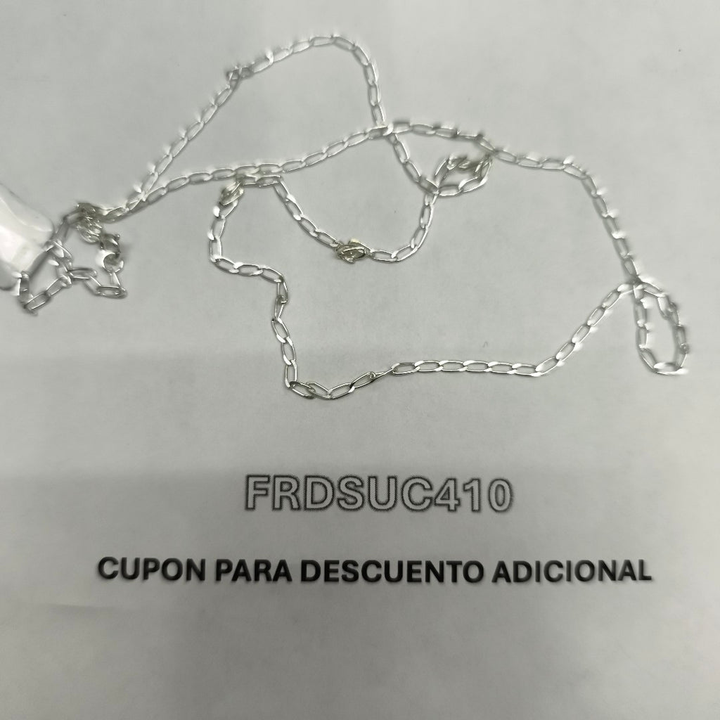 CADENA TEJIDO ESLABONES PLATA .925 55 CM 2.9 GR (NUEVO)