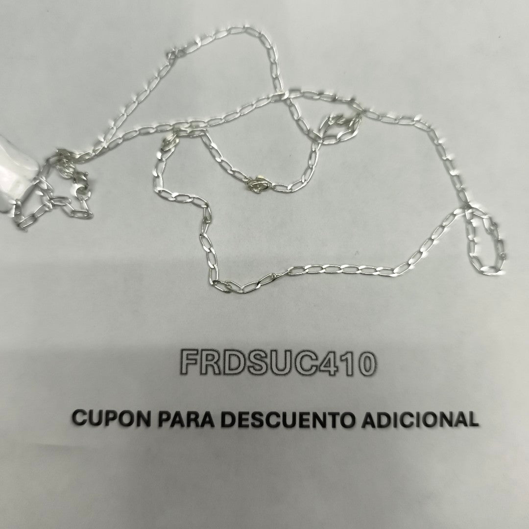 CADENA TEJIDO ESLABONES PLATA .925 55 CM 2.9 GR (NUEVO)