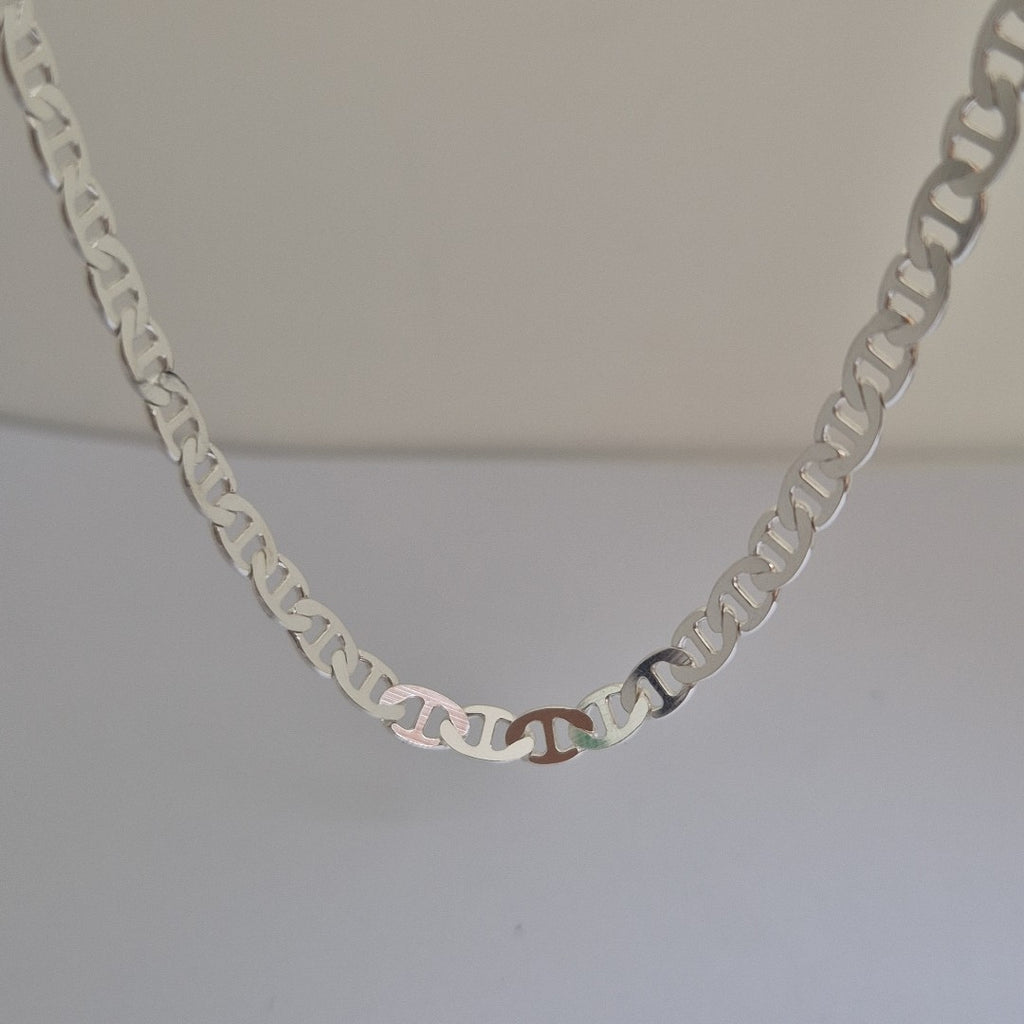 CADENA TEJIDO GUCHI PLATA .925 55 CM 12.7 GR (NUEVO)