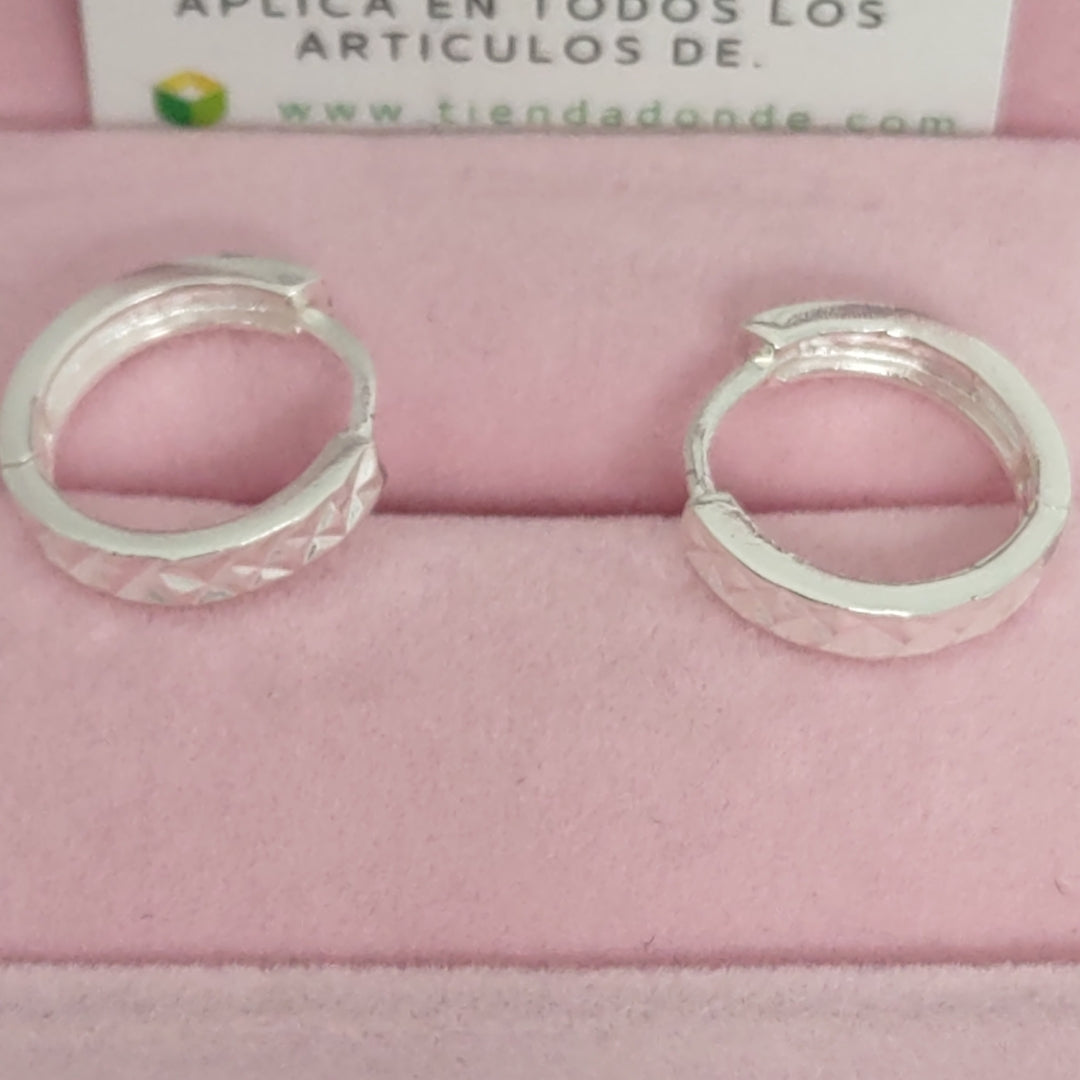 ARRACADAS LABRADAS PLATA .925 3.3 GR (NUEVO)