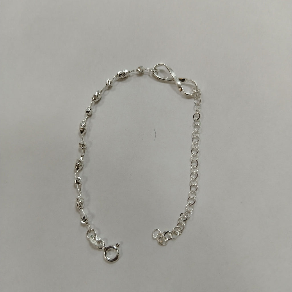 PULSERA TEJIDO INFINITO PLATA .925 18 CM 2.2 GR (NUEVO)