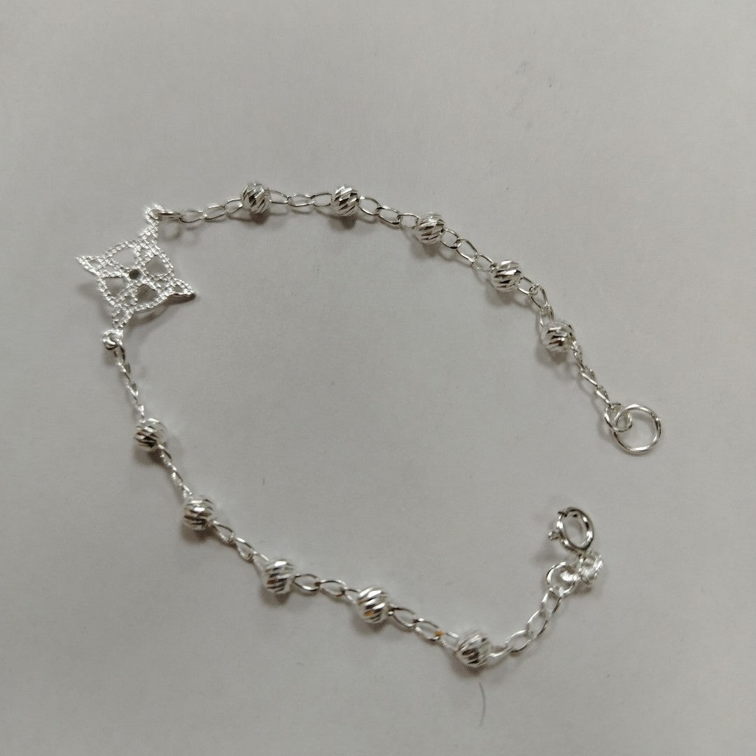 PULSERA TEJIDO ESPECIAL PLATA .925 18 CM 2.8 GR (NUEVO)