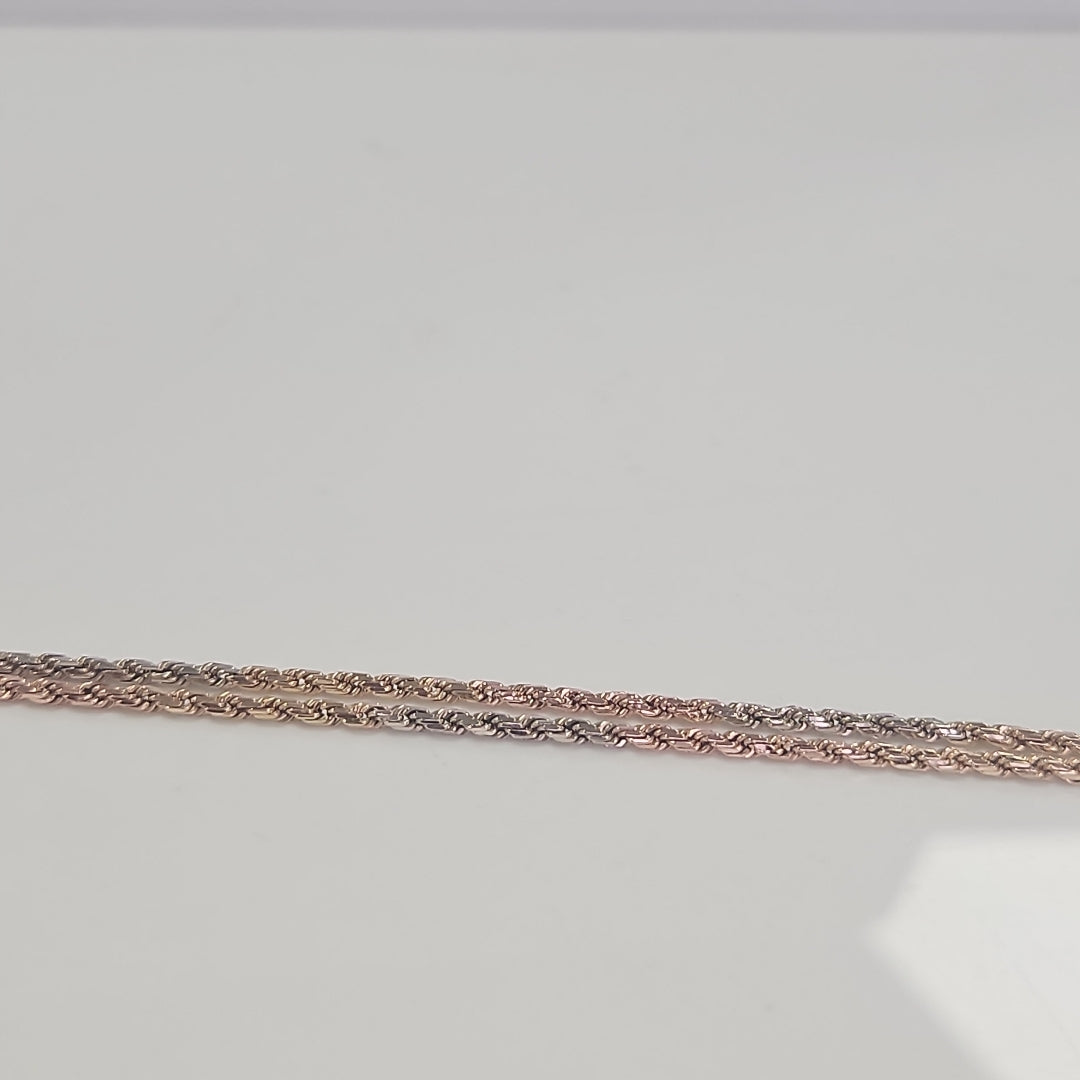 CADENA ORO COMBINADO 14 K 8.4 GRMS (SEMINUEVO)
