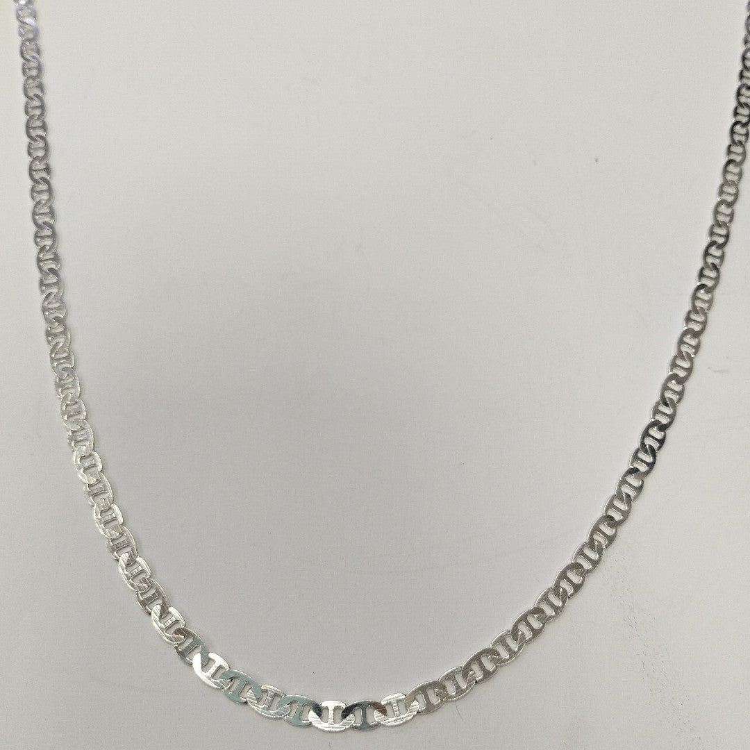 CADENA TEJIDO GUCHI PLATA .925 55 CM 12.5 GR (NUEVO)