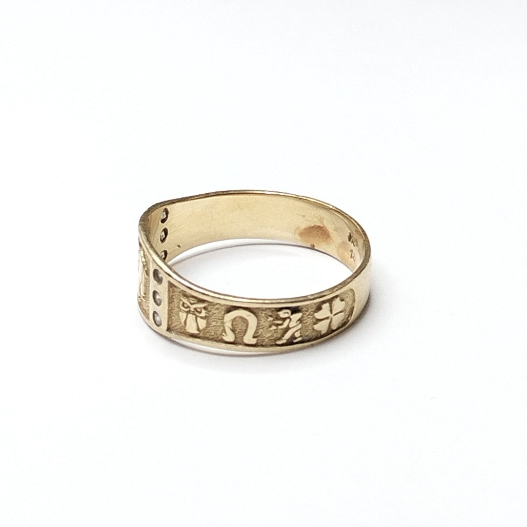 ARGOLLA DE LA SUERTE ORO 14 K 3 GRMS (SEMINUEVO)