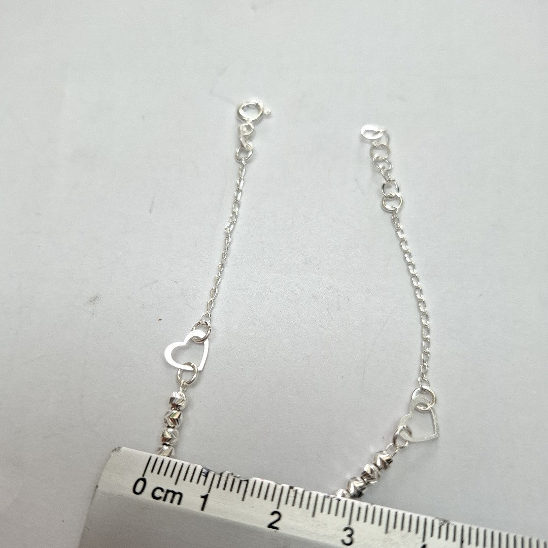 PULSERA TEJIDO LLAVE PLATA .925 18 CM 2.3 GR (NUEVO)