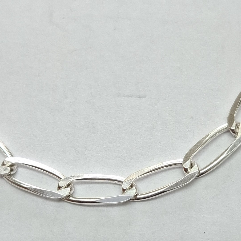 PULSERA TEJIDO ESLABONES PLATA .925 18 CM 3.7 GR (NUEVO)