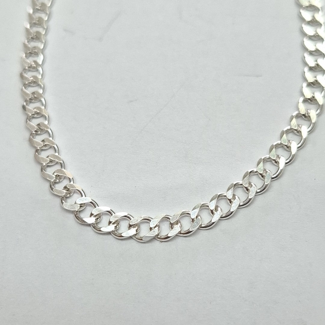 PULSERA TEJIDO BARBADA PLATA .925 18 CM 4.7 GR (NUEVO)