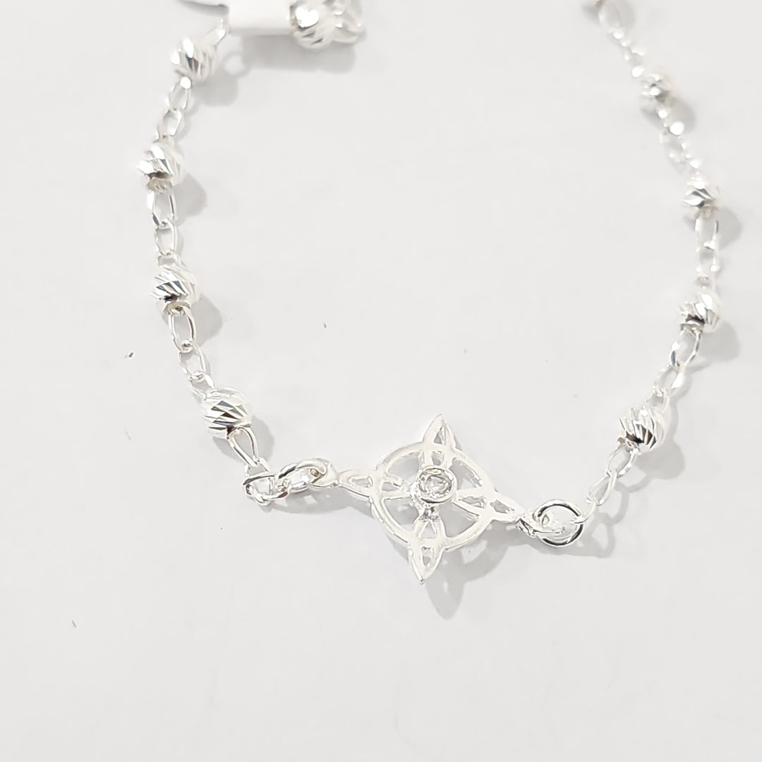 PULSERA TEJIDO ESPECIAL PLATA .925 18 CM 2.8 GR (NUEVO)