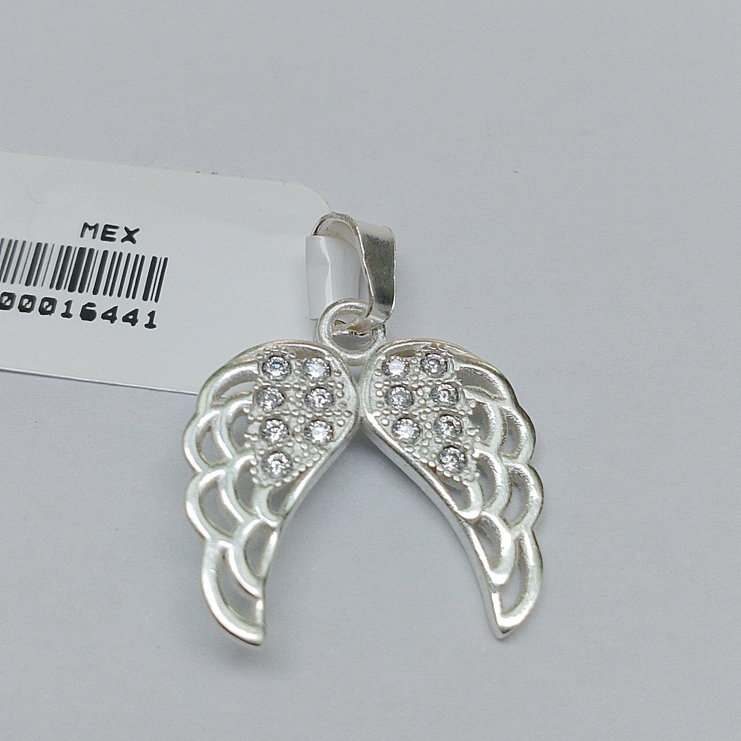 DIJE ALAS C/CIRCONIAS PLATA .925 2.2 GR (NUEVO)