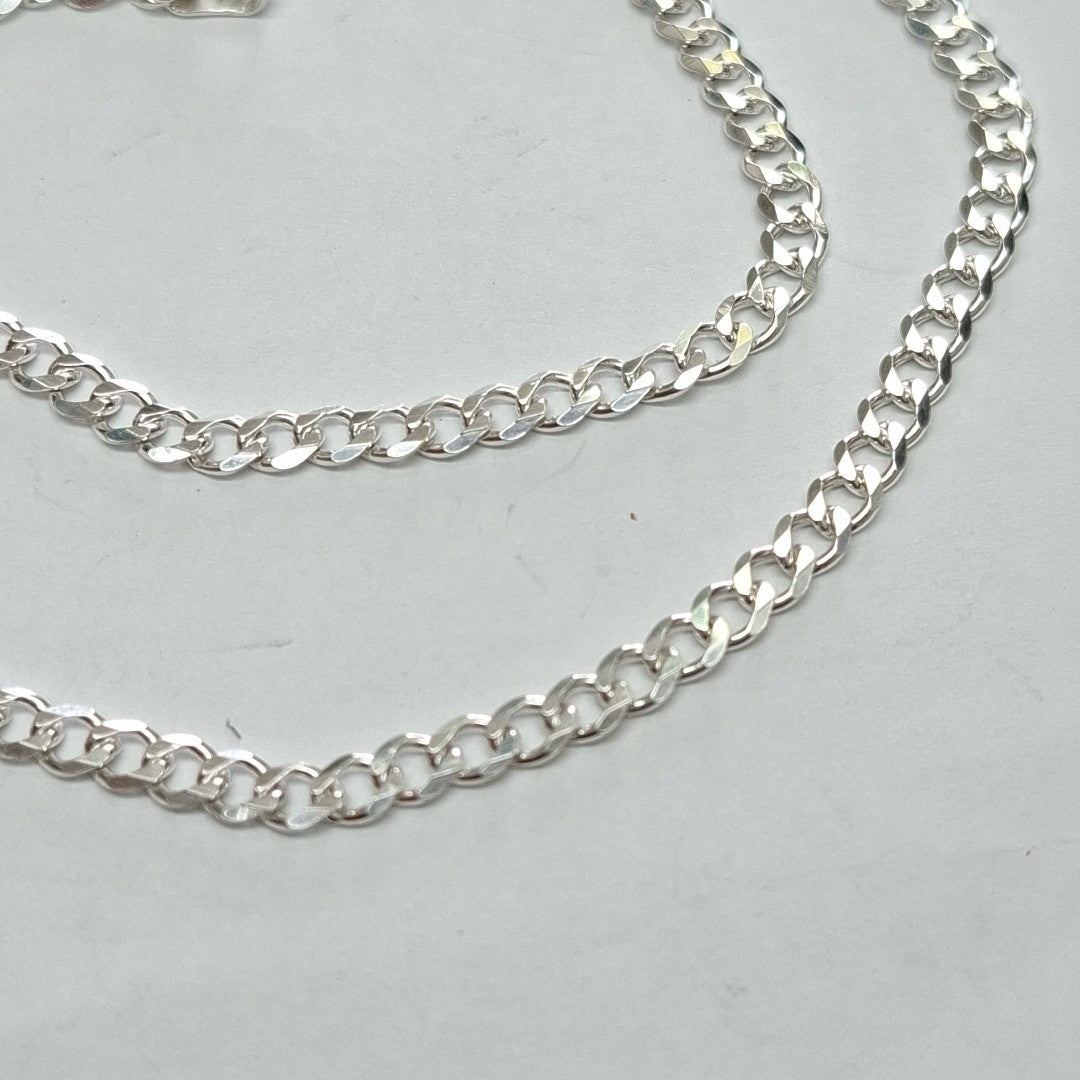 CADENA TEJIDO BARBADO PLATA .925 55 CM 12.4 GR (NUEVO)