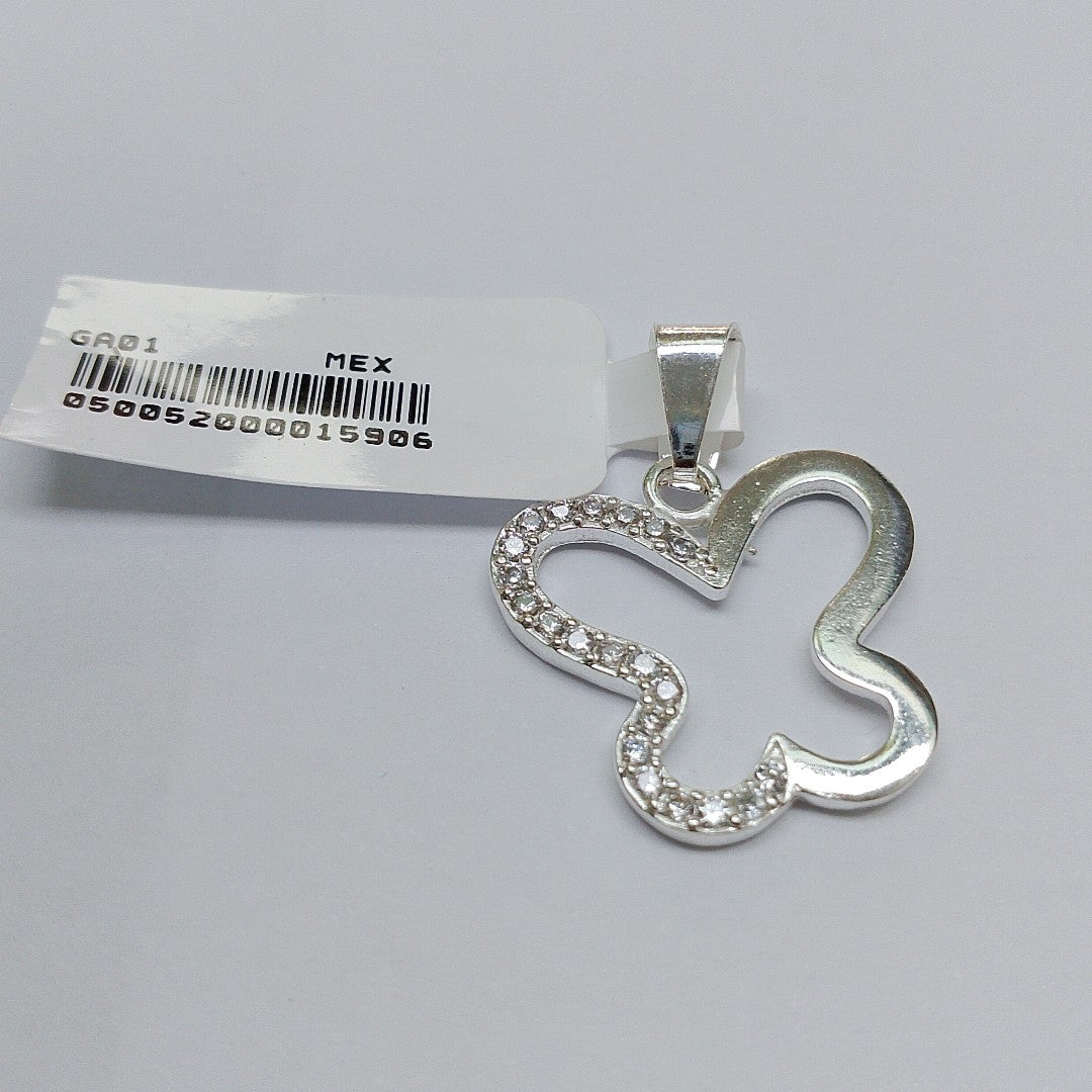 DIJE MARIPOSA C/CIRCONIAS PLATA .925 2.4 GR (NUEVO)